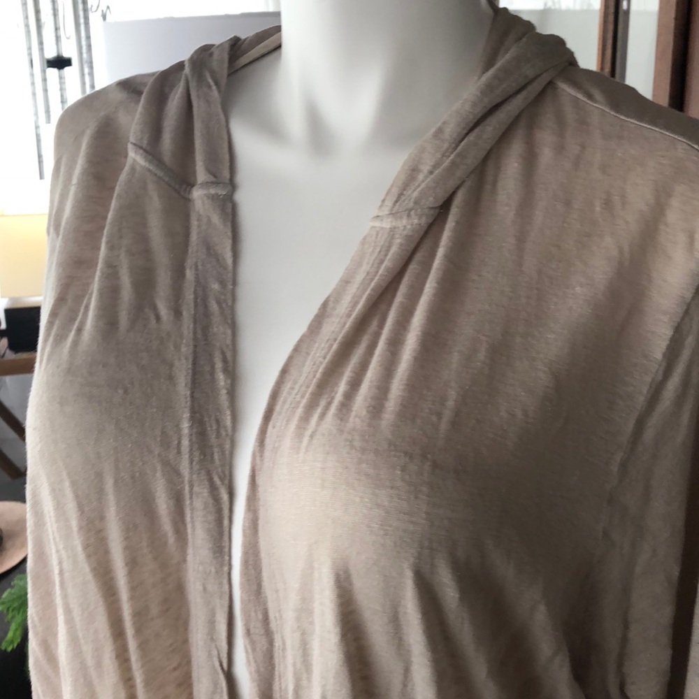 Cynthia Rowley 3x Hoodie Cardi Jacket 100% Linen - Picture 1 of 6